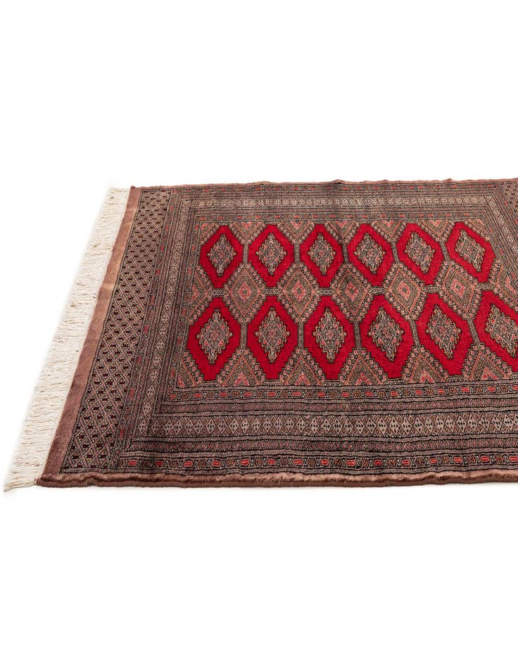 Detail image of  4' 1 x 5' 8  Hand Knotted Bokhara Oriental Wool Rug