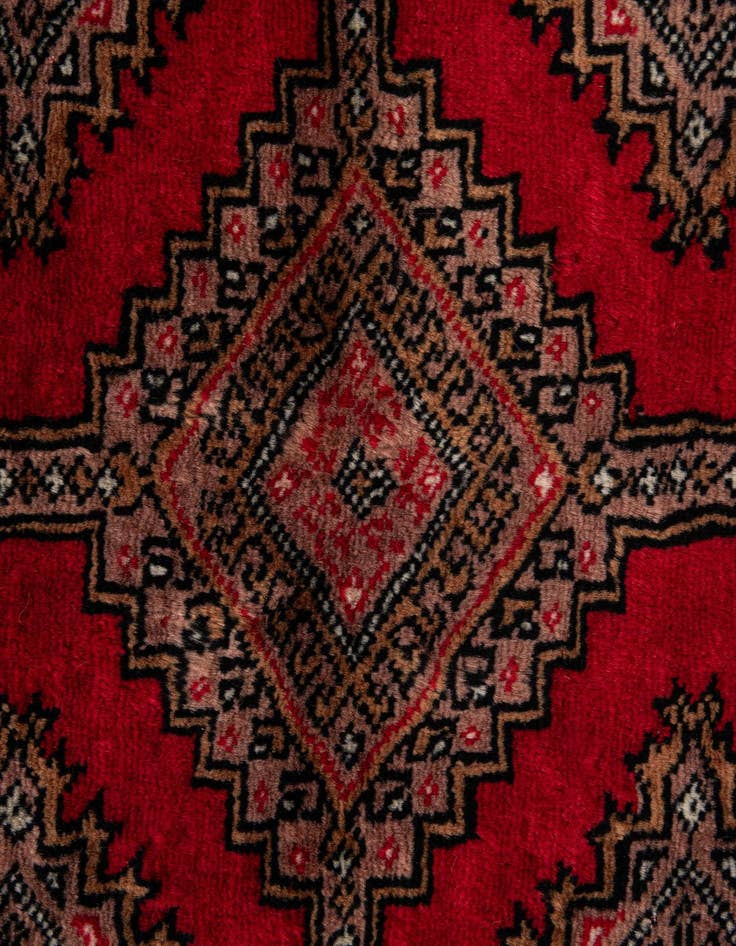 Detail image of  4' 1 x 5' 8  Hand Knotted Bokhara Oriental Wool Rug