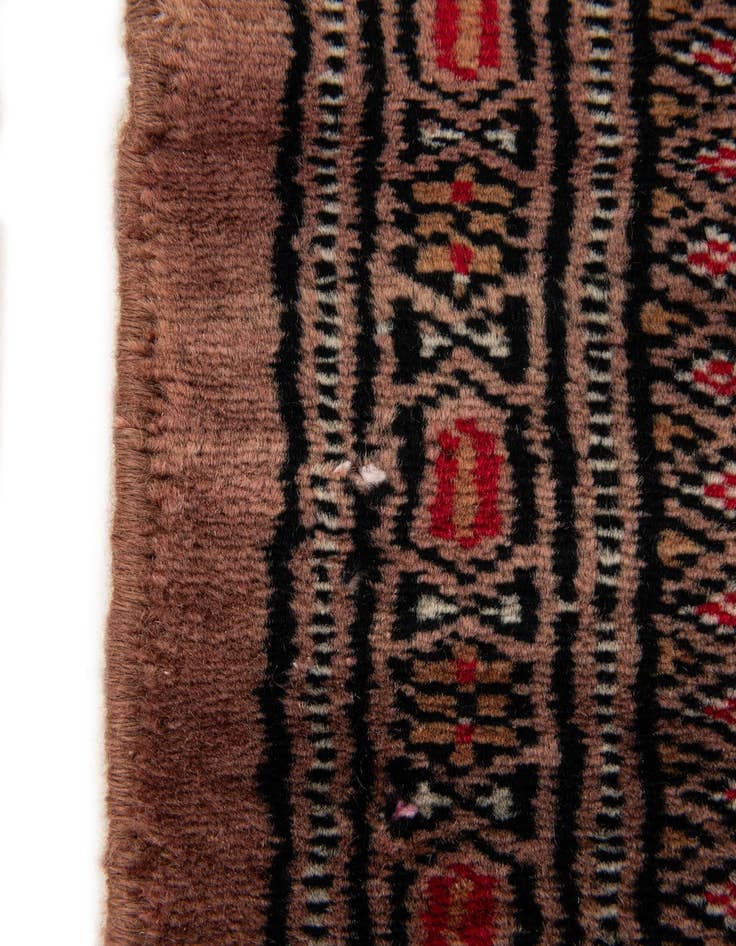 Detail image of  4' 1 x 5' 8  Hand Knotted Bokhara Oriental Wool Rug