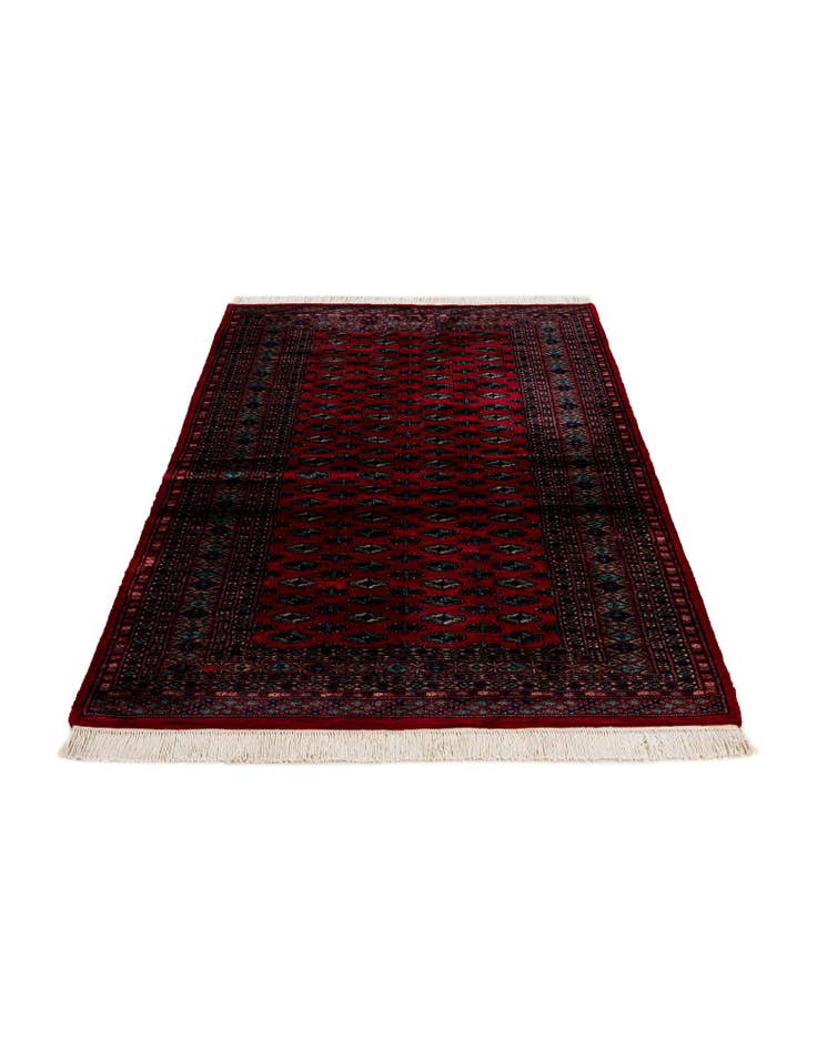 Detail image of  4' 3 x 6' 2  Hand Knotted Bokhara Oriental Wool Rug