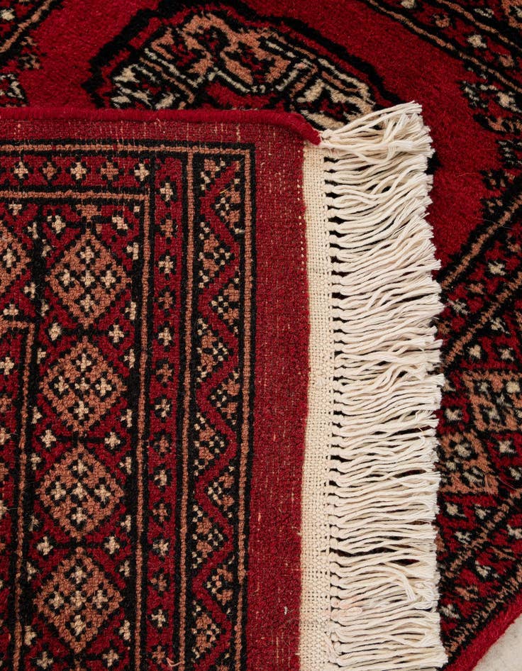 Detail image of  2' x 3' 2  Hand Knotted Bokhara Oriental Wool Rug