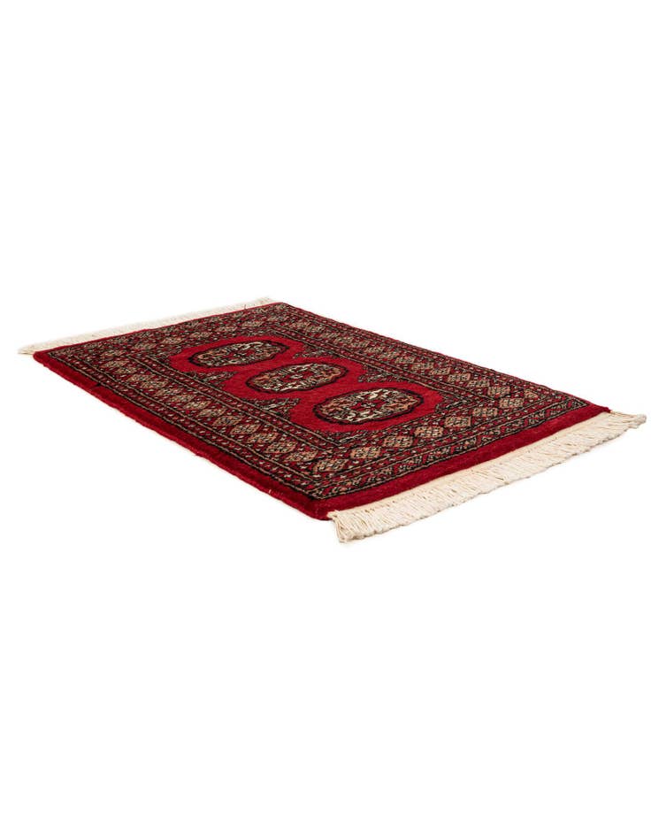 Detail image of  2' x 3' 2  Hand Knotted Bokhara Oriental Wool Rug