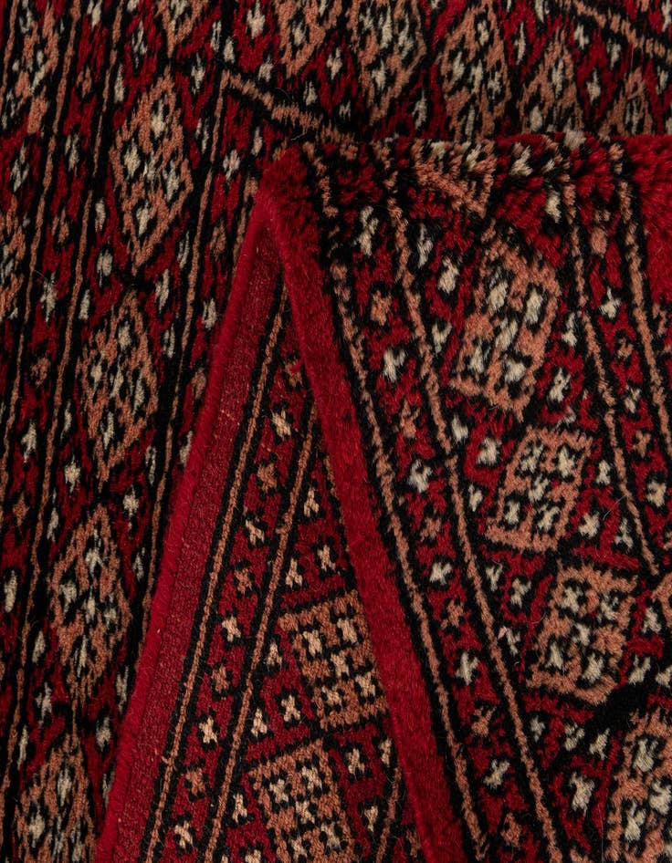 Detail image of  2' x 3' 2  Hand Knotted Bokhara Oriental Wool Rug