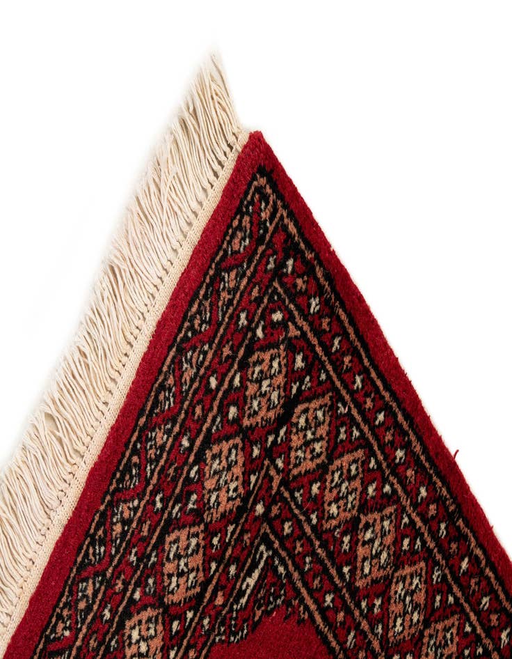 Detail image of  2' x 3' 2  Hand Knotted Bokhara Oriental Wool Rug