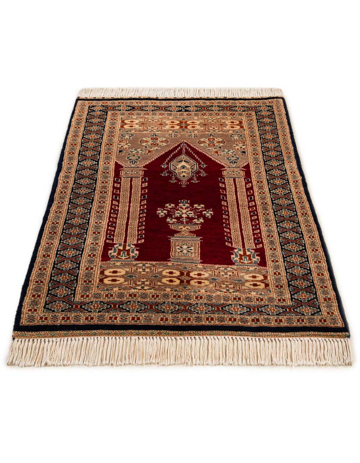 Detail image of  2' 8 x 4'  Hand Knotted Bokhara Oriental Wool Rug