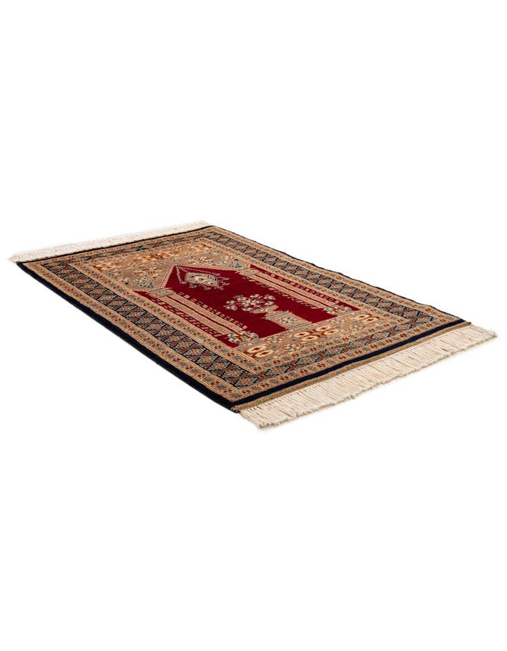 Detail image of  2' 8 x 4'  Hand Knotted Bokhara Oriental Wool Rug