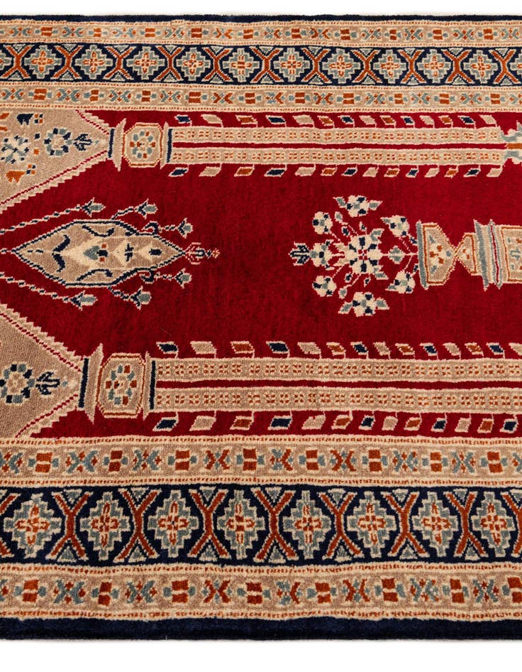 Detail image of  2' 8 x 4'  Hand Knotted Bokhara Oriental Wool Rug