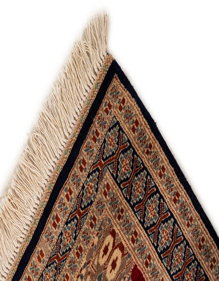 Detail image of  2' 8 x 4'  Hand Knotted Bokhara Oriental Wool Rug