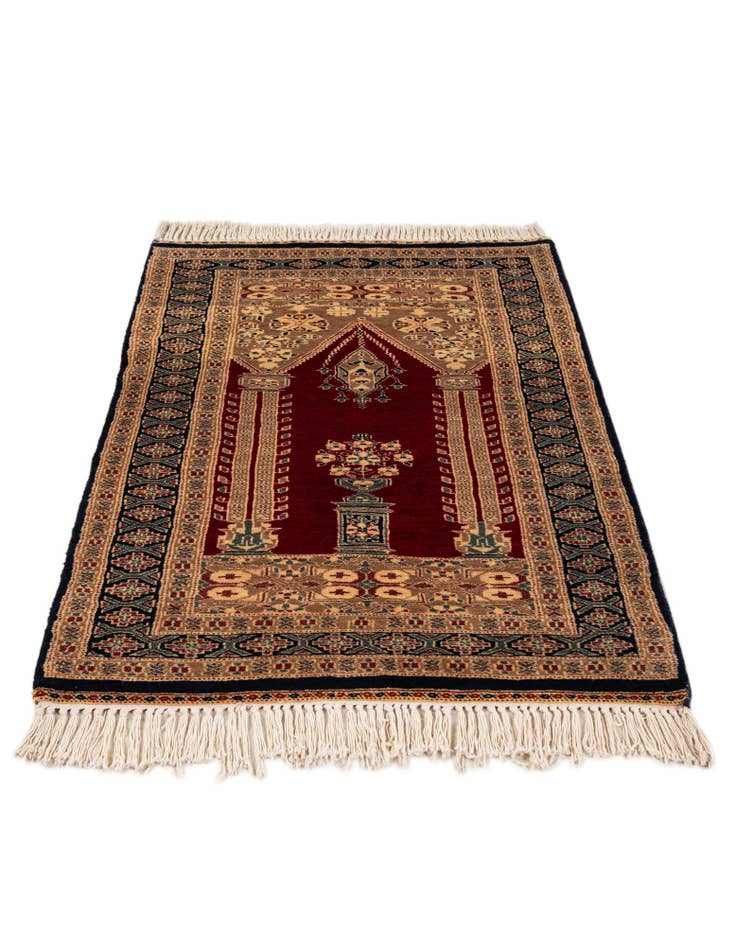 Detail image of  2' 8 x 4' 3  Hand Knotted Bokhara Oriental Wool Rug