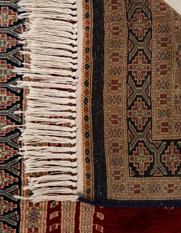 Detail image of  2' 8 x 4' 3  Hand Knotted Bokhara Oriental Wool Rug