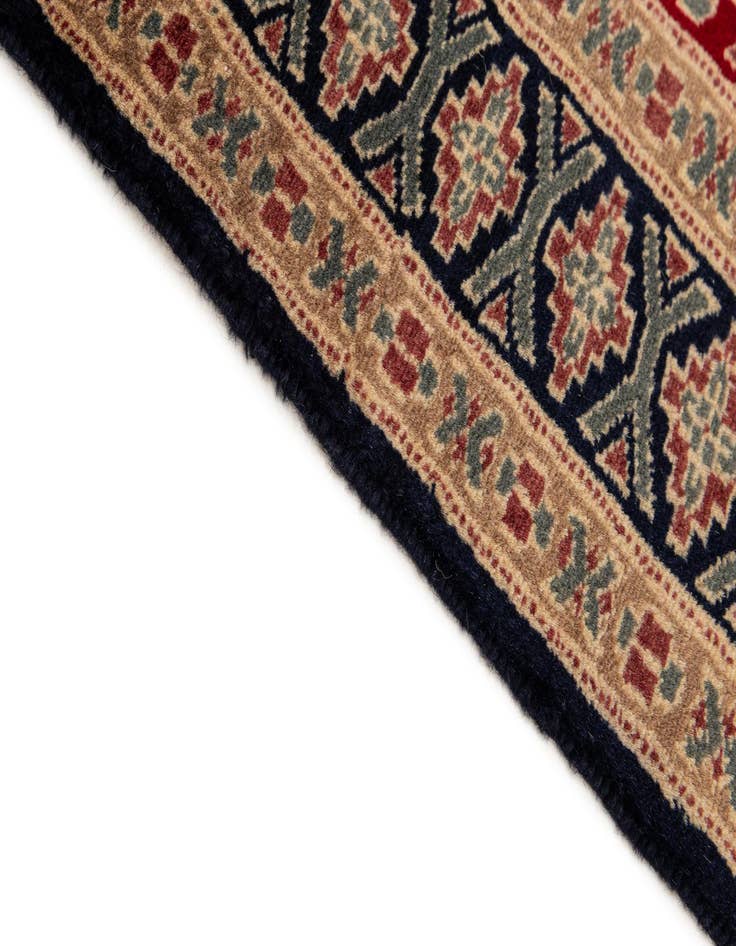 Detail image of  2' 8 x 4' 3  Hand Knotted Bokhara Oriental Wool Rug