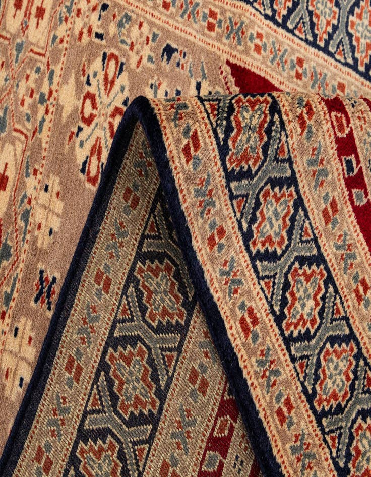 Detail image of  2' 8 x 4' 6  Hand Knotted Bokhara Oriental Wool Rug