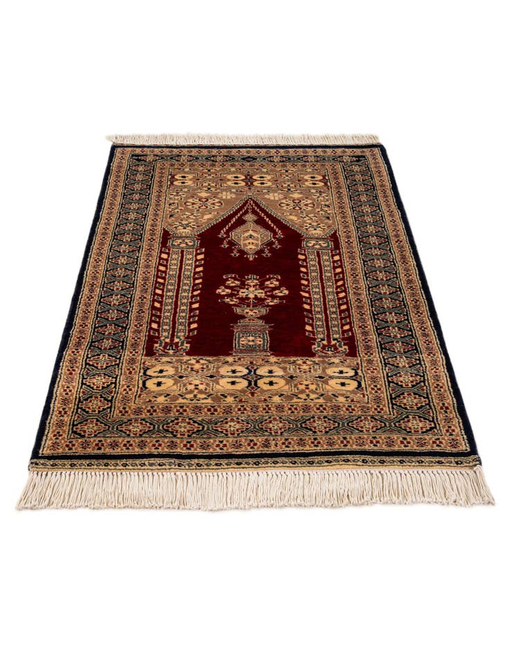 Detail image of  2' 8 x 4' 4  Hand Knotted Bokhara Oriental Wool Rug