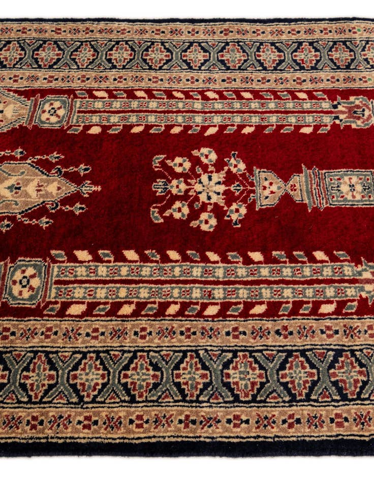 Detail image of  2' 8 x 4' 4  Hand Knotted Bokhara Oriental Wool Rug