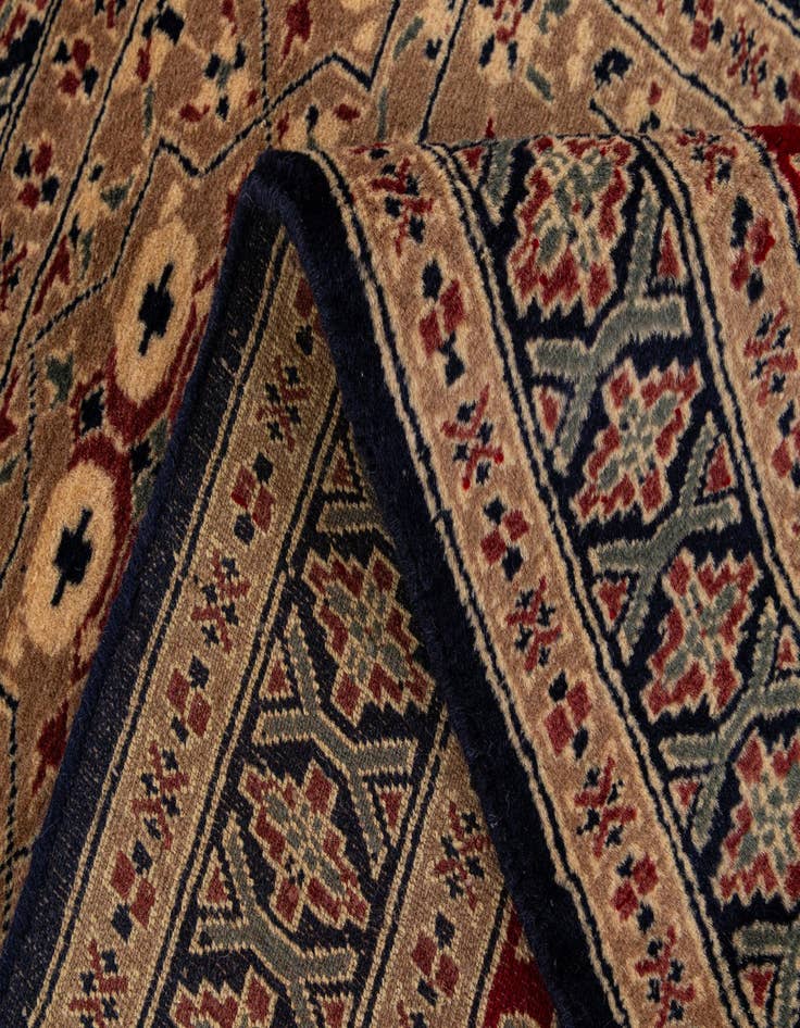 Detail image of  2' 8 x 4' 4  Hand Knotted Bokhara Oriental Wool Rug