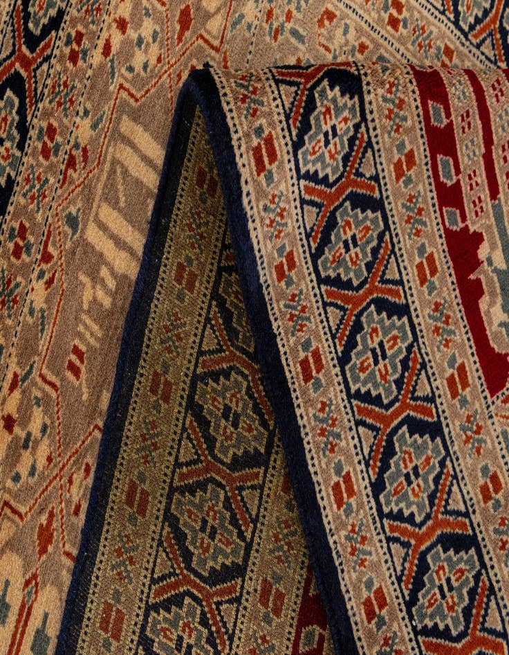 Detail image of  2' 7 x 4' 4  Hand Knotted Bokhara Oriental Wool Rug
