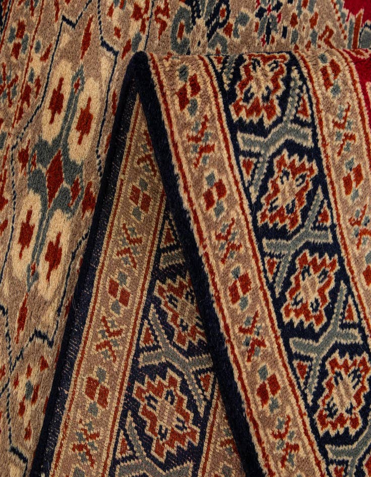 Detail image of  2' 9 x 4' 1  Hand Knotted Bokhara Oriental Wool Rug