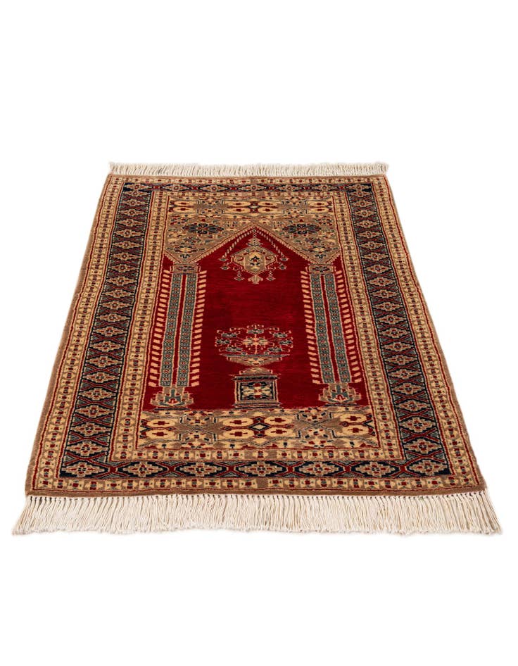 Detail image of  2' 8 x 3' 11  Hand Knotted Bokhara Oriental Wool Rug