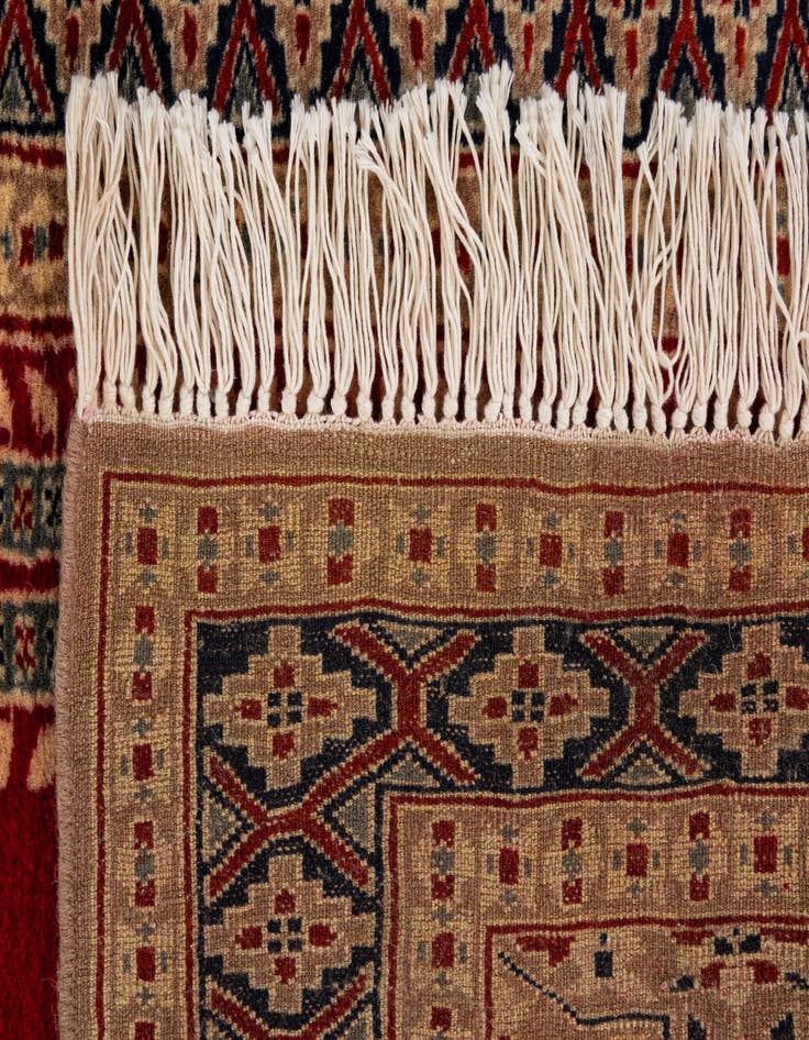 Detail image of  2' 8 x 3' 11  Hand Knotted Bokhara Oriental Wool Rug