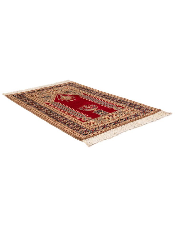 Detail image of  2' 8 x 3' 11  Hand Knotted Bokhara Oriental Wool Rug