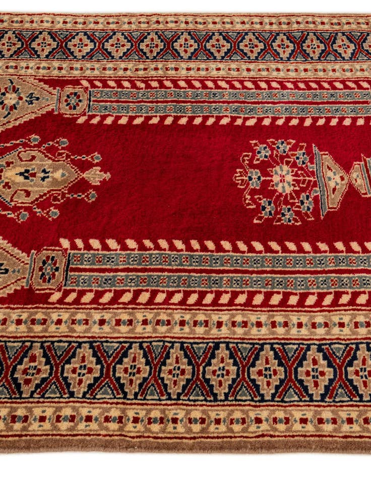 Detail image of  2' 8 x 3' 11  Hand Knotted Bokhara Oriental Wool Rug