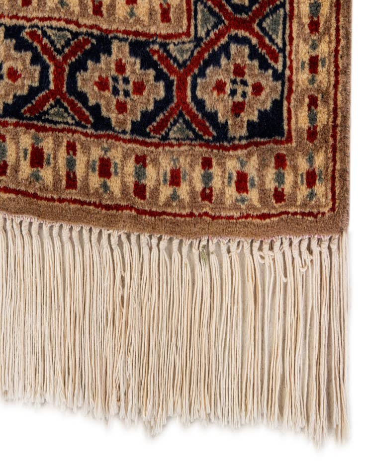 Detail image of  2' 8 x 3' 11  Hand Knotted Bokhara Oriental Wool Rug