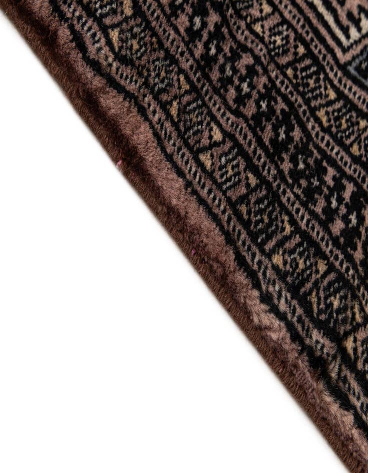 Detail image of  5' 2 x 7' 11  Hand Knotted Bokhara Oriental Wool Rug