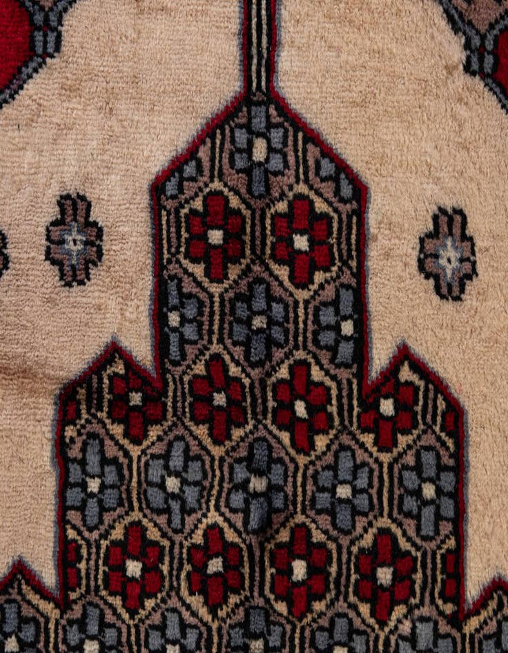 Detail image of  5' 2 x 7' 11  Hand Knotted Bokhara Oriental Wool Rug