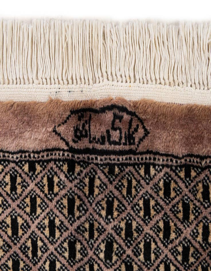 Detail image of  5' 2 x 7' 11  Hand Knotted Bokhara Oriental Wool Rug