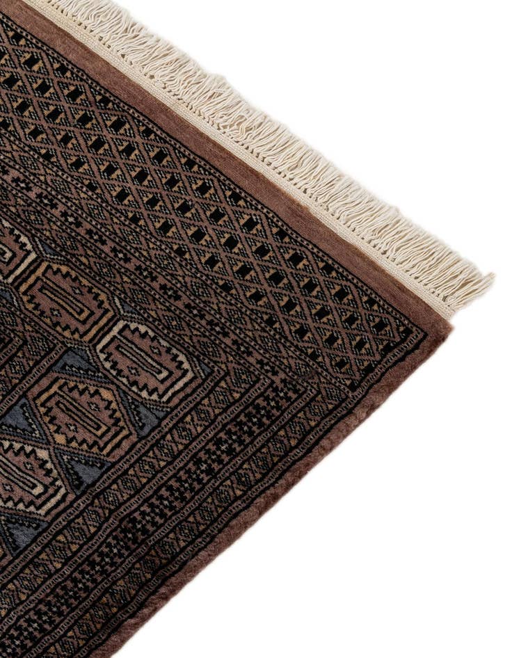 Detail image of  5' 2 x 7' 11  Hand Knotted Bokhara Oriental Wool Rug