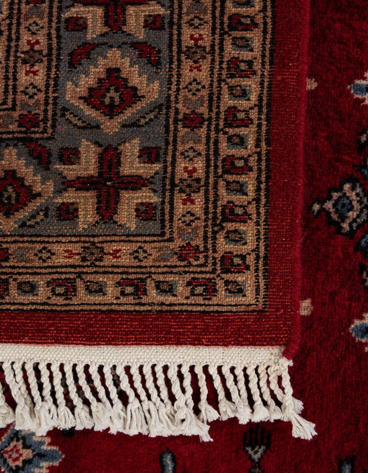 Detail image of  4' 3 x 6' 2  Hand Knotted Bokhara Oriental Wool Rug