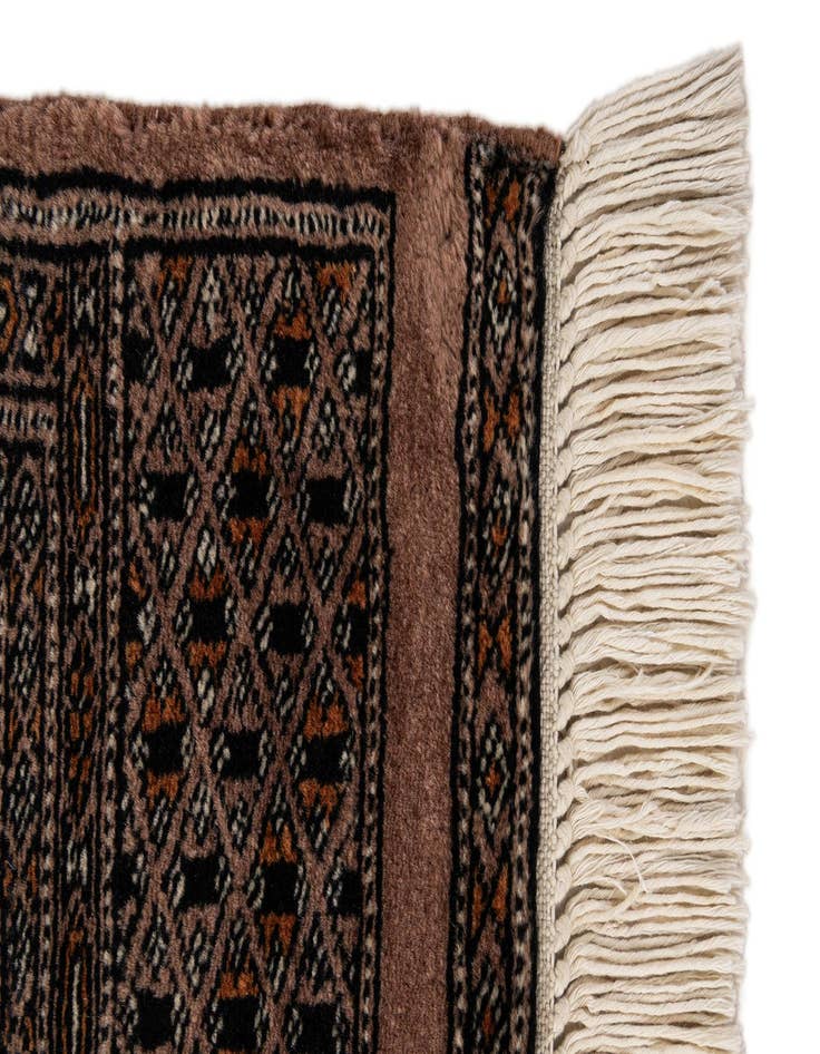 Detail image of  4' 3 x 6' 1  Hand Knotted Bokhara Oriental Wool Rug