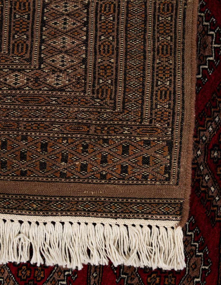 Detail image of  4' 3 x 6' 1  Hand Knotted Bokhara Oriental Wool Rug