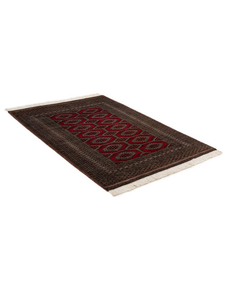 Detail image of  4' 3 x 6' 1  Hand Knotted Bokhara Oriental Wool Rug