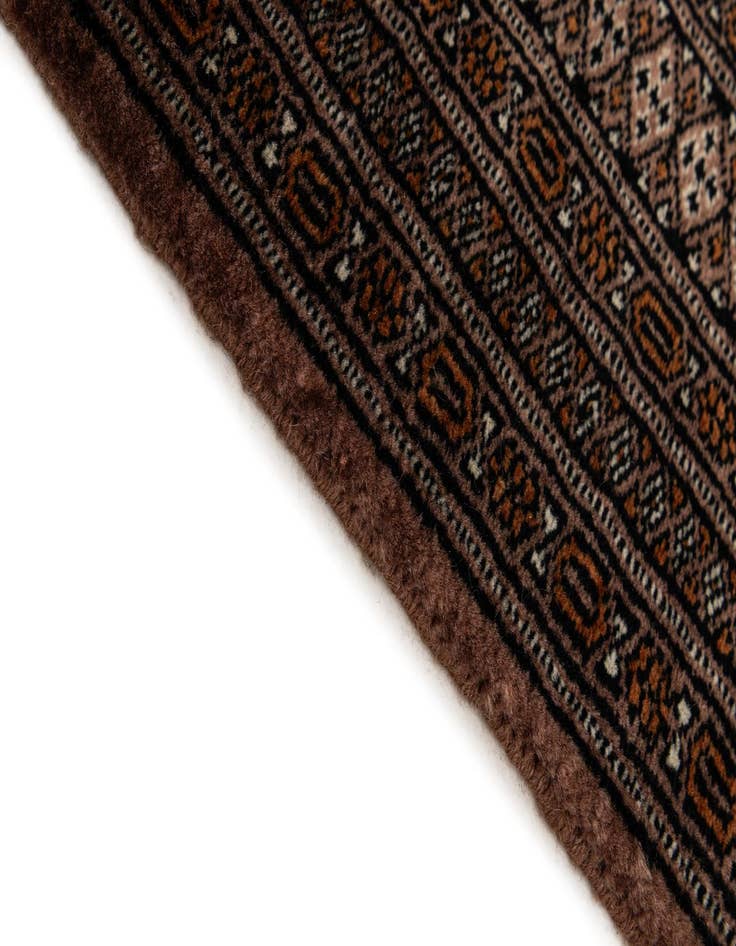 Detail image of  4' 3 x 6' 1  Hand Knotted Bokhara Oriental Wool Rug