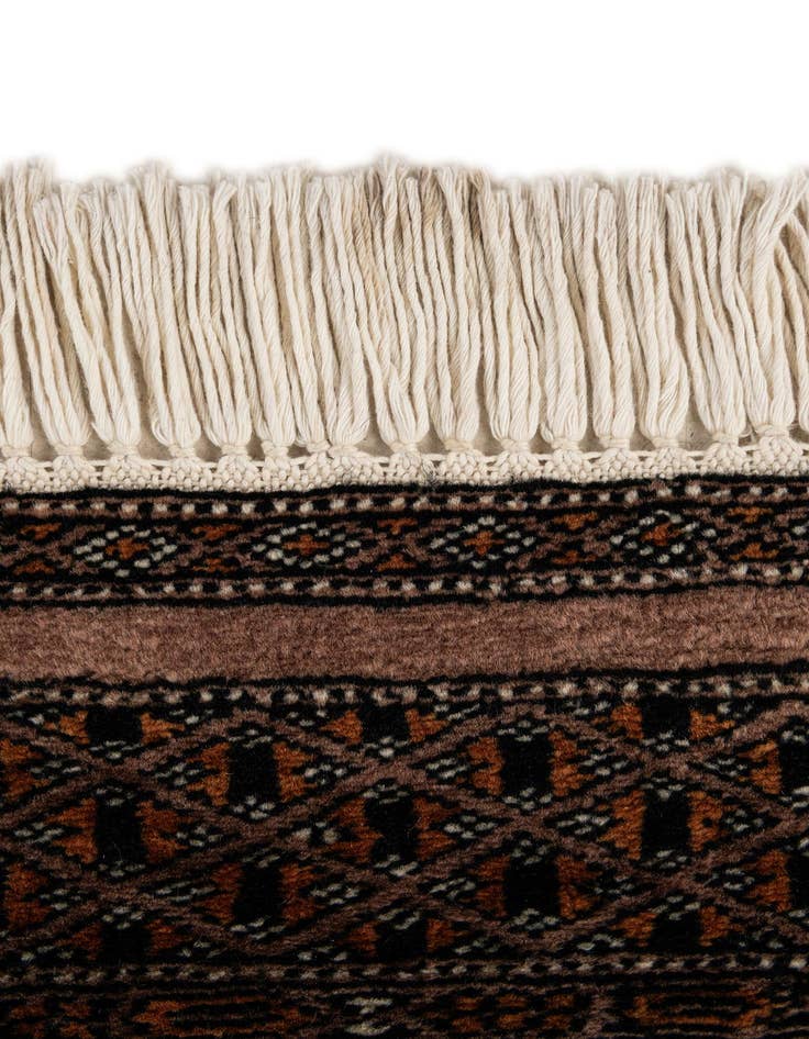 Detail image of  4' 3 x 6' 1  Hand Knotted Bokhara Oriental Wool Rug