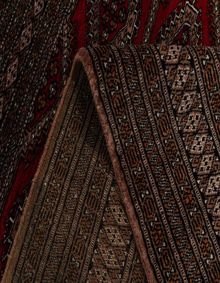 Detail image of  4' 3 x 6' 1  Hand Knotted Bokhara Oriental Wool Rug