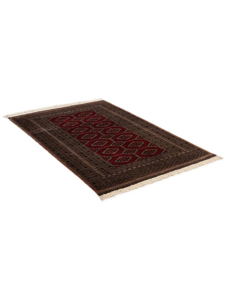 Detail image of  4' 4 x 5' 11  Hand Knotted Bokhara Oriental Wool Rug