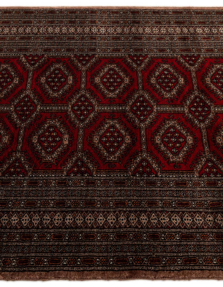 Detail image of  4' 4 x 5' 11  Hand Knotted Bokhara Oriental Wool Rug