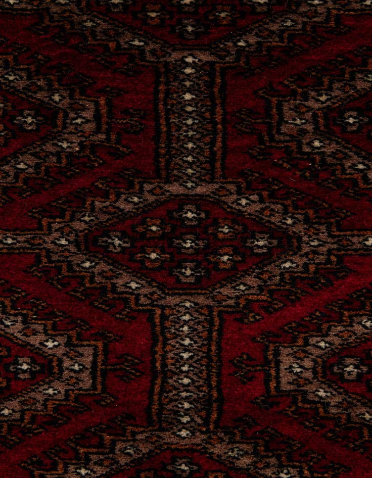 Detail image of  4' 4 x 5' 11  Hand Knotted Bokhara Oriental Wool Rug