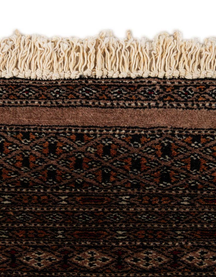 Detail image of  4' 4 x 5' 11  Hand Knotted Bokhara Oriental Wool Rug