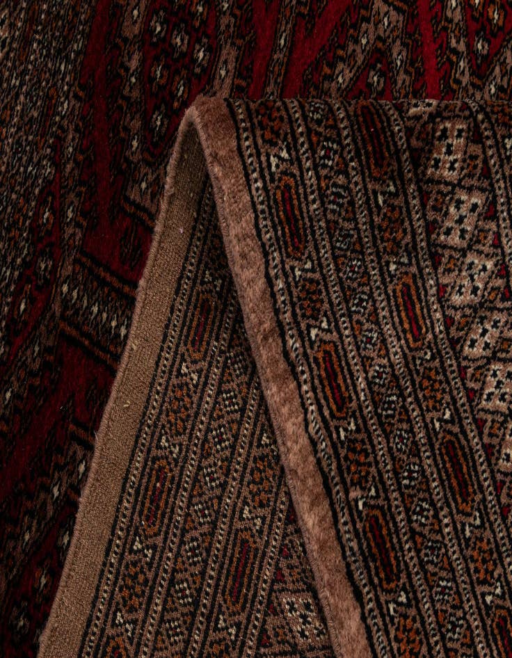 Detail image of  4' 4 x 5' 11  Hand Knotted Bokhara Oriental Wool Rug