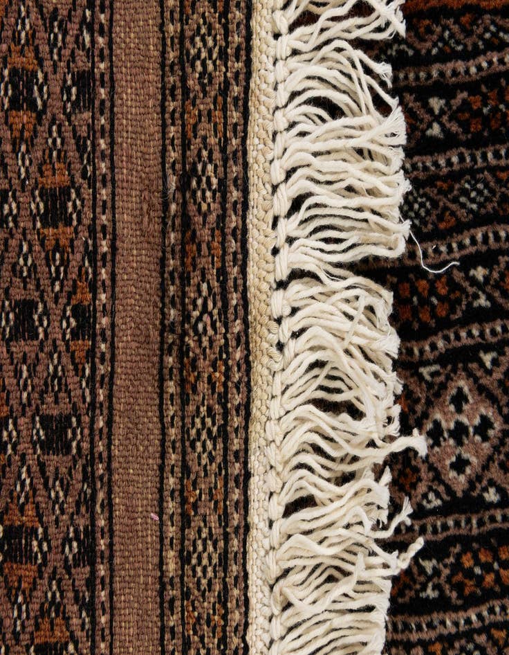 Detail image of  4' 3 x 6'  Hand Knotted Bokhara Wool Rug