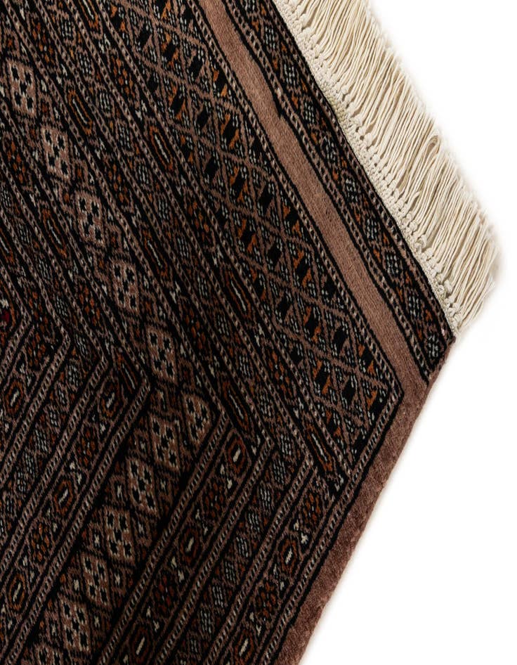 Detail image of  4' 3 x 6'  Hand Knotted Bokhara Wool Rug