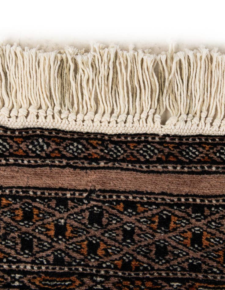 Detail image of  4' 3 x 6'  Hand Knotted Bokhara Wool Rug