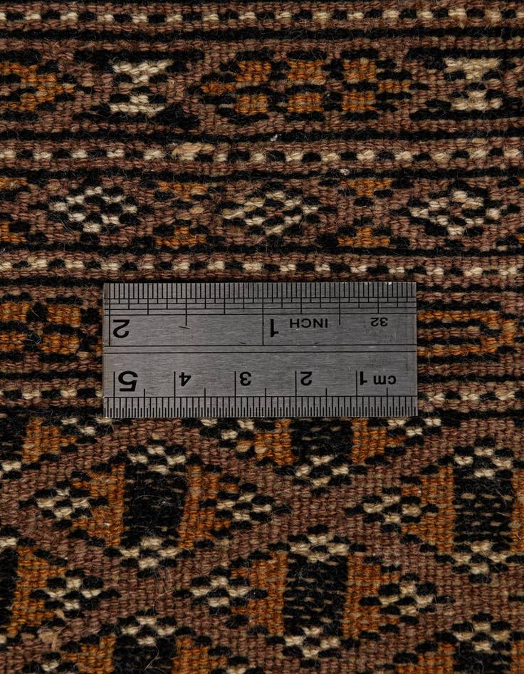 Detail image of  4' 3 x 6' 2  Hand Knotted Bokhara Oriental Wool Rug