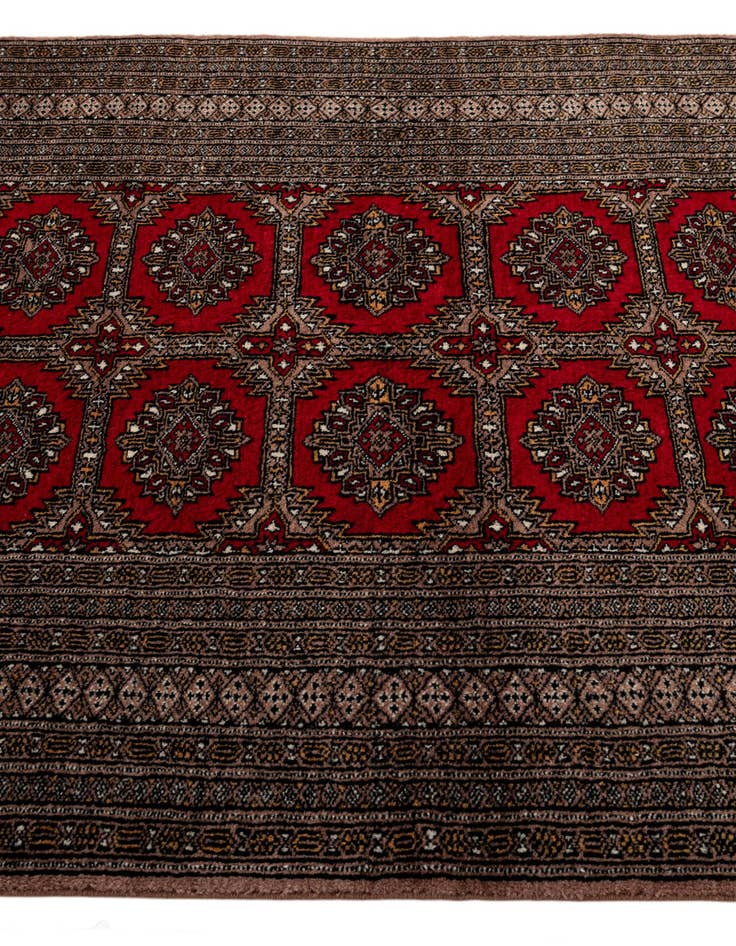 Detail image of  4' 3 x 6' 2  Hand Knotted Bokhara Oriental Wool Rug