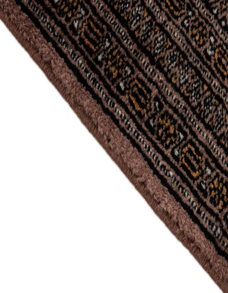 Detail image of  4' 3 x 6' 2  Hand Knotted Bokhara Oriental Wool Rug