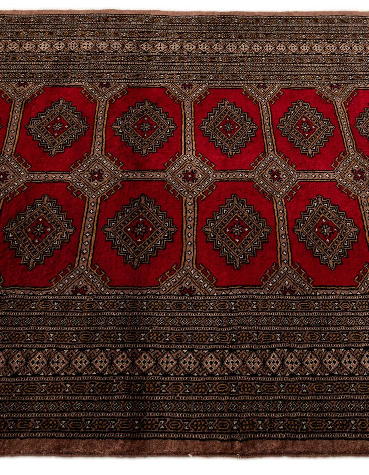 Detail image of  4' 3 x 6' 2  Hand Knotted Bokhara Oriental Wool Rug