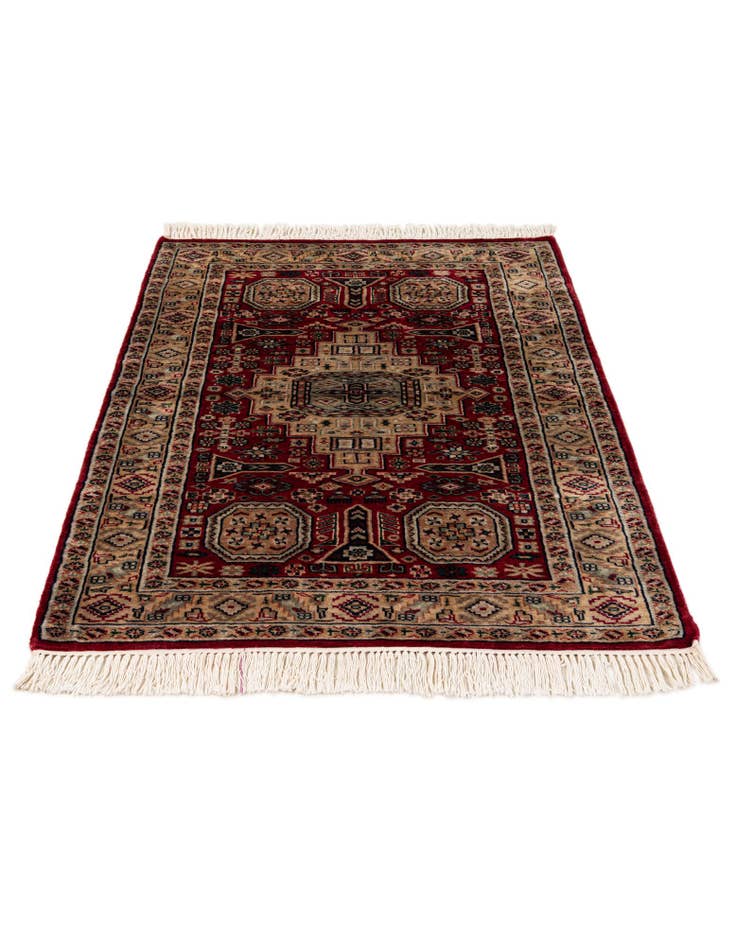 Detail image of  3' 5 x 4' 9  Hand Knotted Bokhara Wool Rug